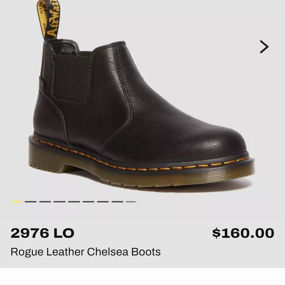 Dr. Martens Black Ankle Boots with Yellow Stitching